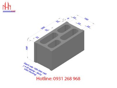 Block bricks 190x390x190 (4 horizontal errors - deviation)